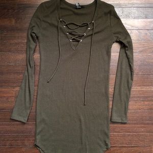 Long sleeve shirt dress